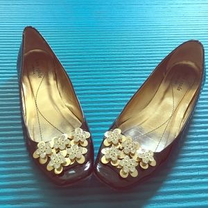 Kate Spade black patent leather flats size 8