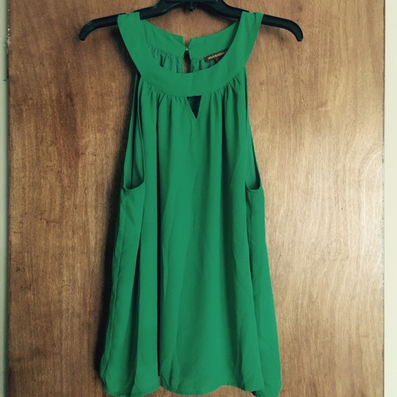 Emerald green sleeveless top