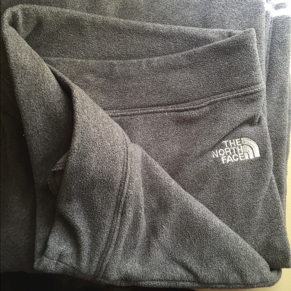 EUC North Face gray fleece wide leg pants XL