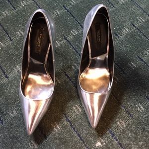 Silver Zara Heels 37