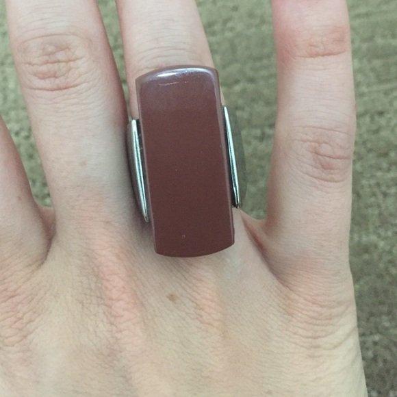 Brown rectangular ring