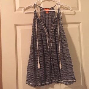 Navy razor back tank