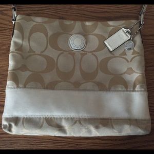 Coach tan crossbody purse