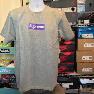 Supreme purple box logo tee