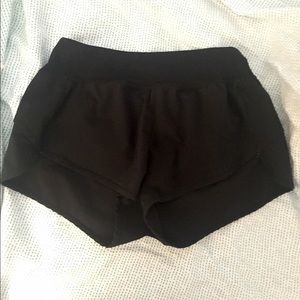Black running shorts