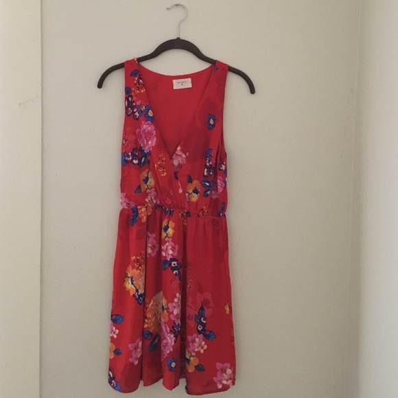 (SCS) Red floral dress
