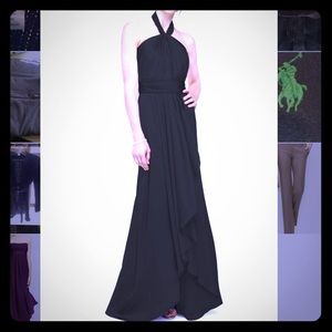 EUC David's Bridal plum chiffon dress OFFERS OK!