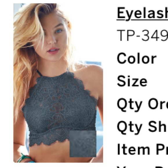 PINK Lace High-Neck Bralette