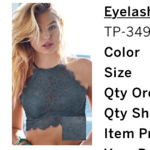 PINK Lace High-Neck Bralette