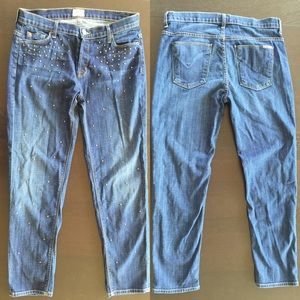 Hudson size 29 skinny leg studded jeans