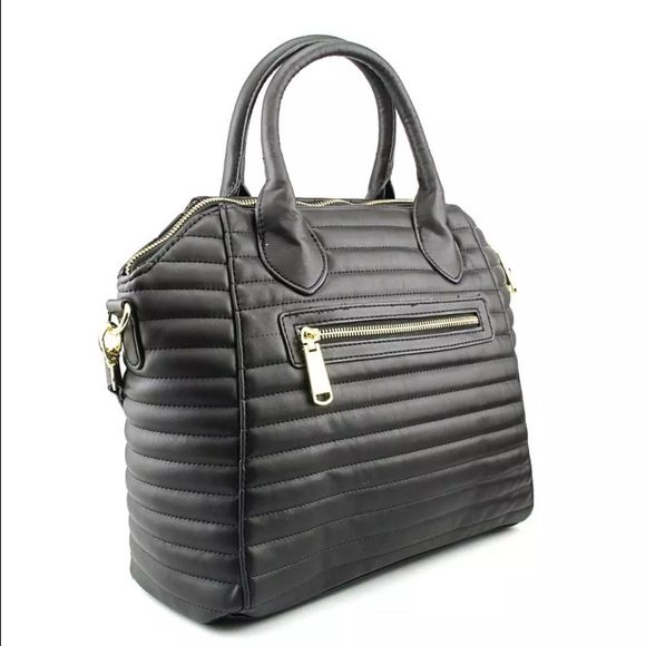 HP Steve Madden LARGE DOME-LIKE Black Satchel - Picture 2 of 4