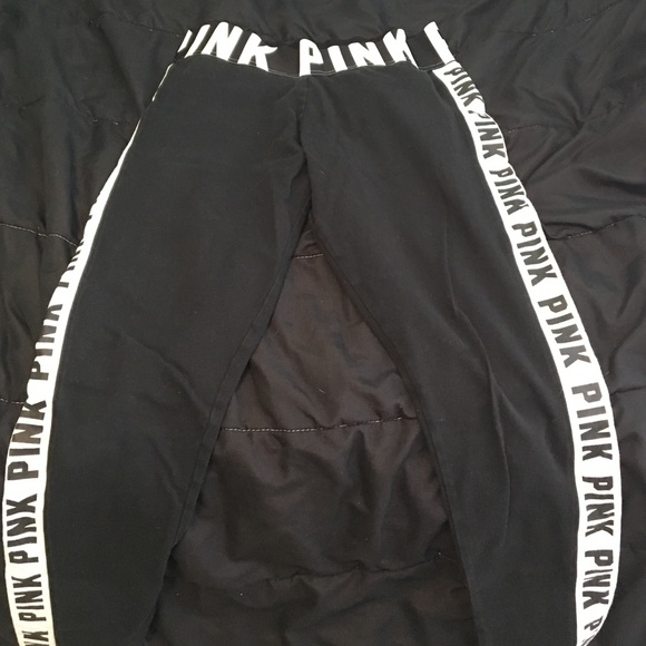Pink leggings with pink down the sides