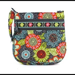 Vera Bradley Triple Zip Crossbody Purse