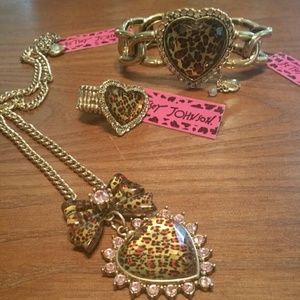 NWT Betsey Johnson Leopard Set