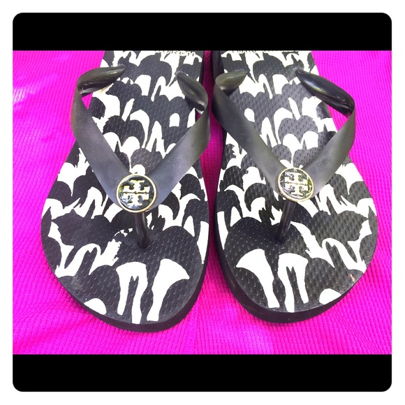 Tory Burch Flip Flops, size 8.