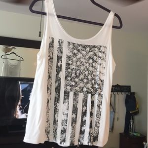 Patriotic white tank. Size Medium. NWT