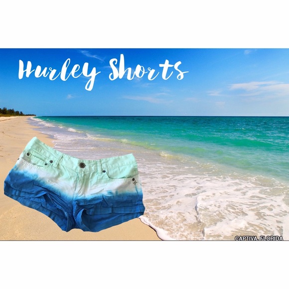 Hurley blue tie dye shorts