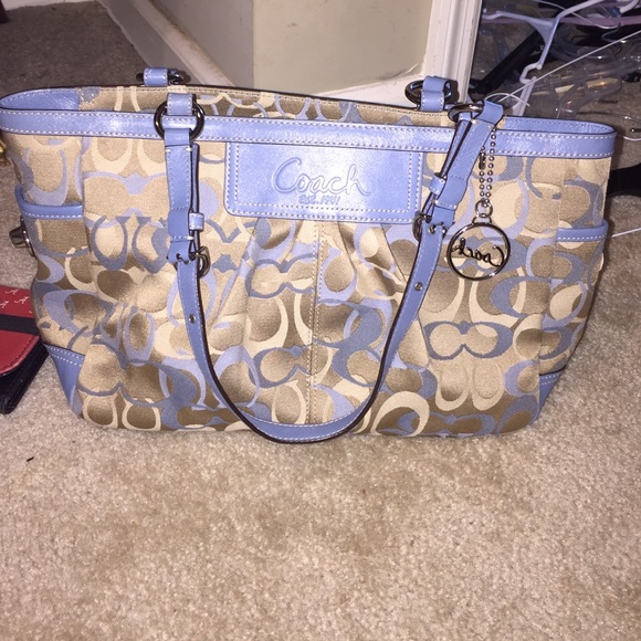 never used coach blue purse