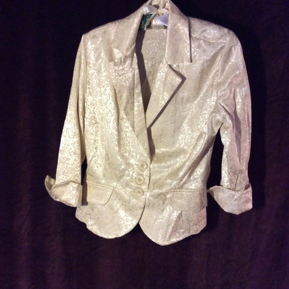 Ivory brocade jacket - Picture 2 of 3