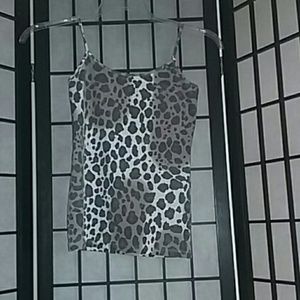 Zara leopard tang-top