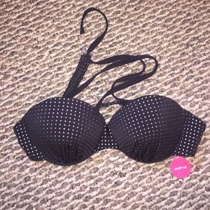 Black studded bikini top.