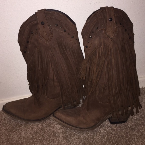 Liberty Black Fringe Cowboy Boots.