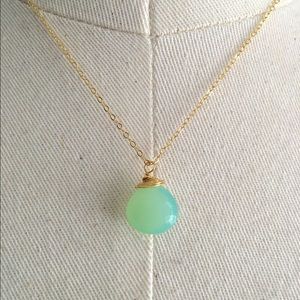 Mint teardrop necklace