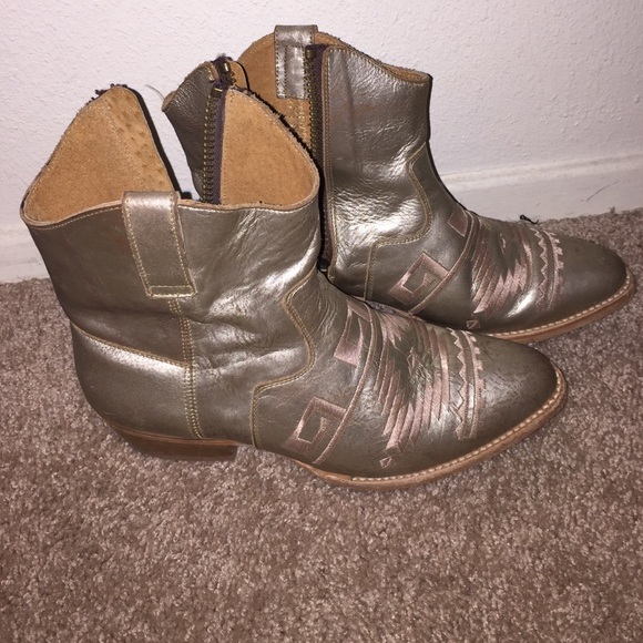 Matisse Metallic Aztec Booties