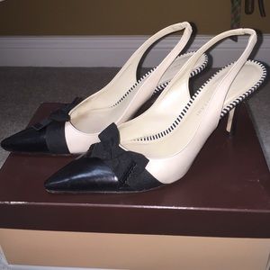 Antonio Melani bow sling back heels