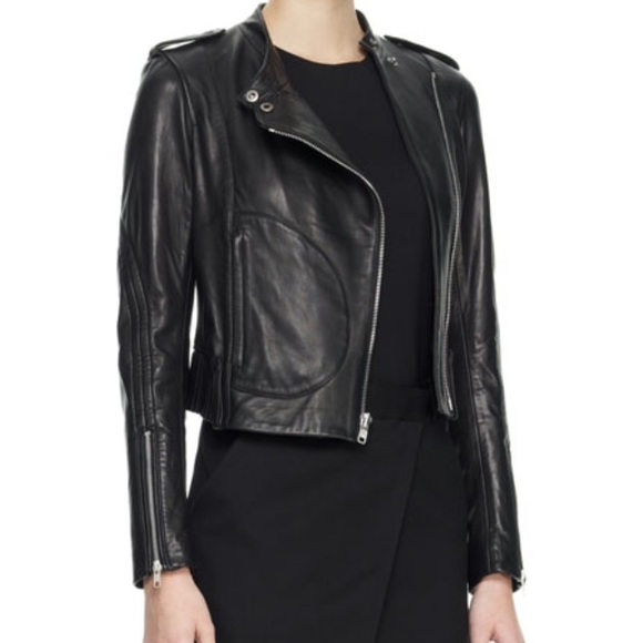 🆕 Theory Katiana L Leather Jacket - Picture 2 of 4