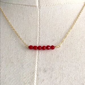 ✨Red Coral Bar Necklace✨