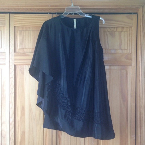 NWT Free People Black Cape Dress