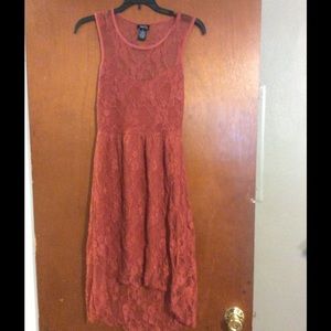 Lace hi low dress