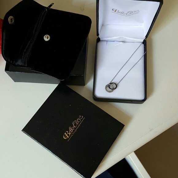 NEW diamond/silver necklace