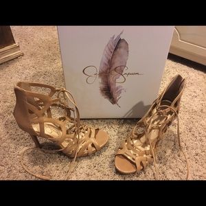 Jessica Simpson Racine gladiator heels-worn once!!