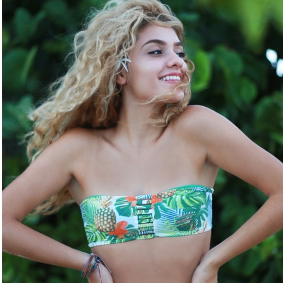 San Lorenzo Pineapple Plantation Bandeau Top NWT