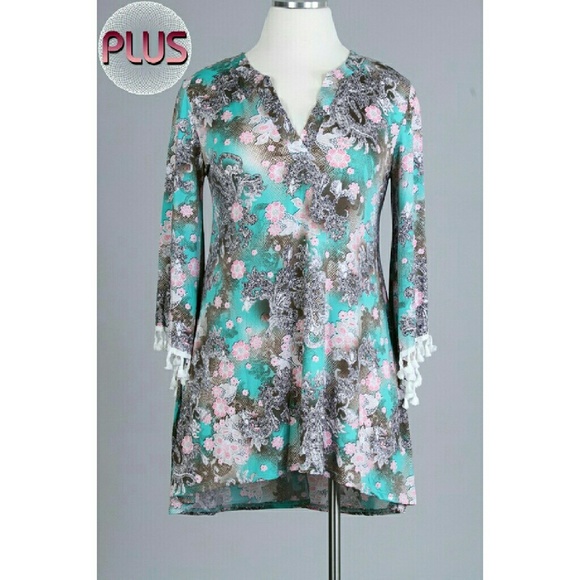 Floral Print Flare Tunic