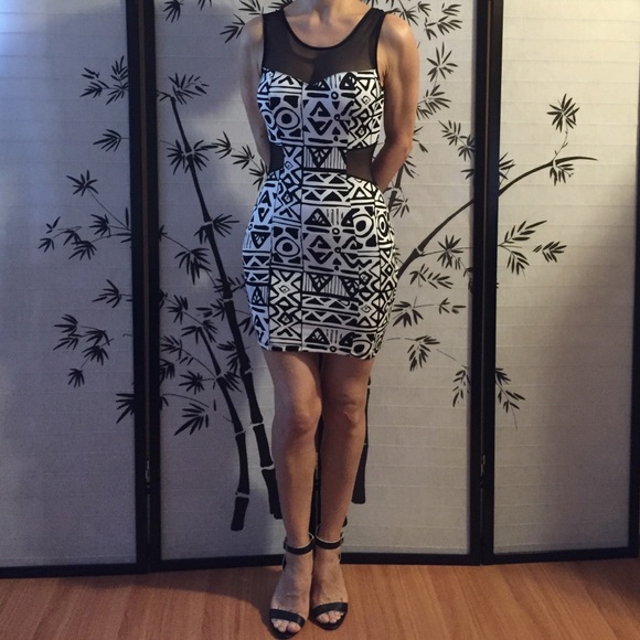 Geometric Bodycon Dress
