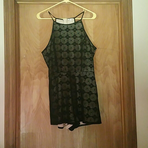 Black and Gold formal romper