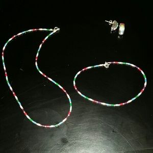 Sipalda multicolored beaded jewelry set
