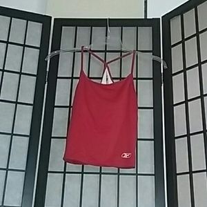 Reebok red tang-top
