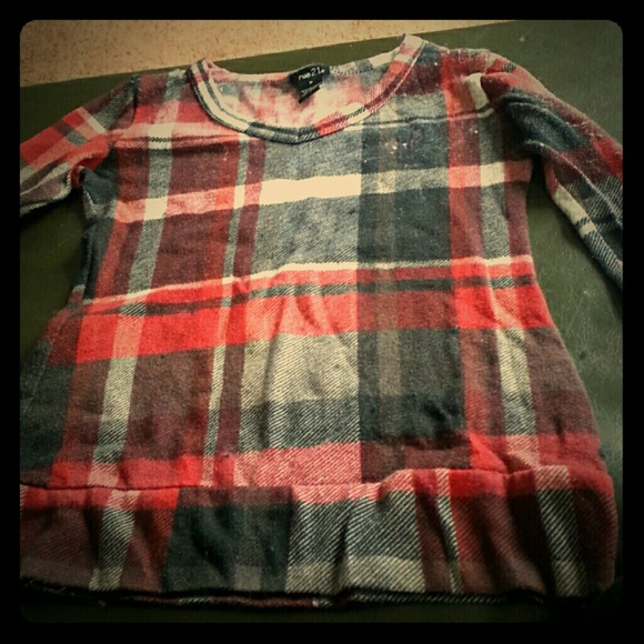 Plaid winter sweater