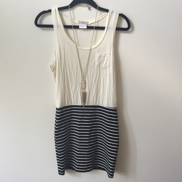 Black and White Pencil Skirt Dress