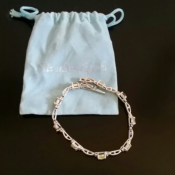 Sterling silver bracelet with faux opals - Picture 3 of 3