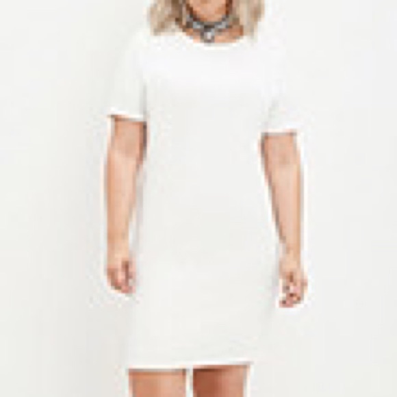 White plus sized dress