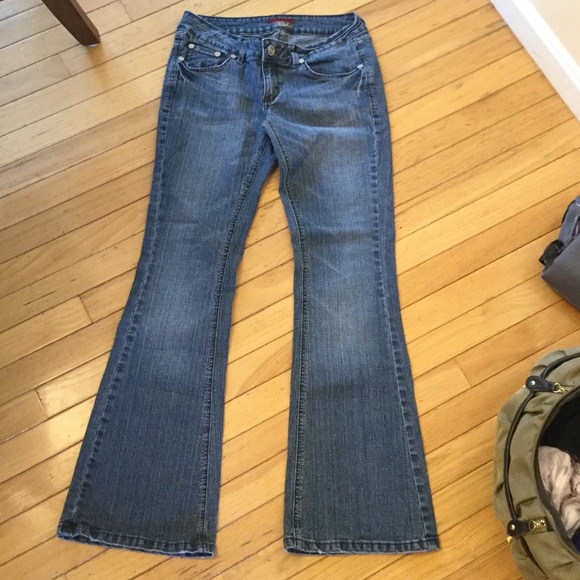 Medium Wash Flare Leg Jeans