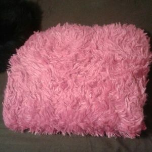 Pink fur blanket