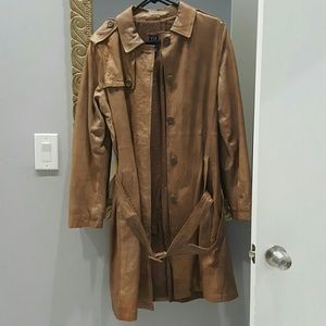 Softest Ever leather Gap trench coat!
