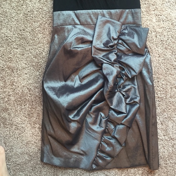 Max& cleo black & silver now dress