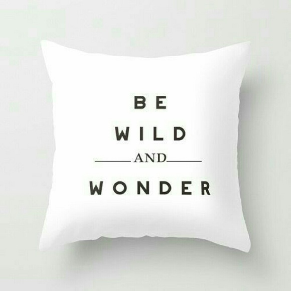 Other - Be Wild and Wonder Decorative Throw Accent Pillow